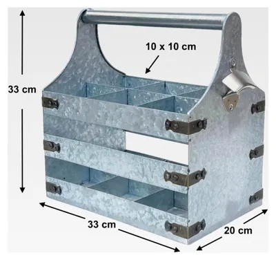 Produktbild von Metall Weinträger mit Flaschenöffner für 6 Flaschen