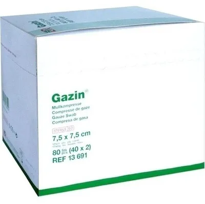 Productafbeelding van GAZIN Mullkompres. 7,5 x 7,5 cm, steriel, 12 stuks
