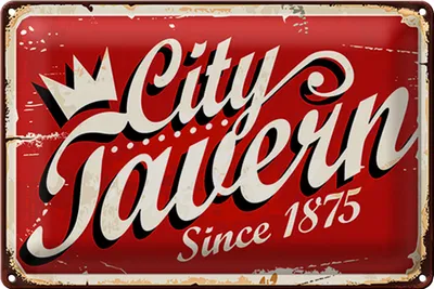 Produktbild von Blechschild City Tavern 18x12cm since 1875