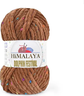 Produktbild von Himalaya Dolphin Festival 137 - Weiche Strickwolle mit farbigen Noppen, ideal für Heimdekor & Spielzeug