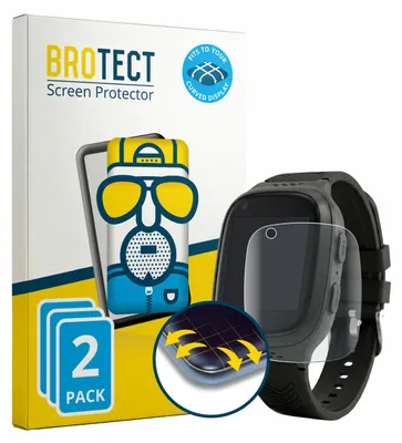 Produktbild von 2x BROTECT Fullscreen Schutzfolie für Zonaro Kids Smartwatch Displayschutz Folie Fullcover Matt Entspiegelungsfolie