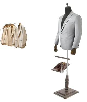 Produktbild von Männlicher Schaufensterpuppen, höhenverstellbar von 1,35 m bis 1,8 m, Schulterbreite 43 cm, Taillenumfang 82 cm, Brustumfang 96 cm, Hüftumfang 92 cm