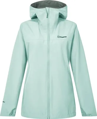 Hellblaue Berghaus Deluge Pro 3.0 Jacke mit Kapuze und durchgehendem Reißverschluss