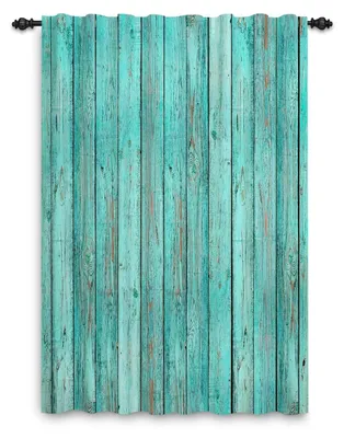 Holz-Vorhang, Landhaus-Stil, 132x214 cm, 1 Paneel, Polyester