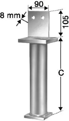 Produktbild von SIMPSON Strong-Tie Stützenfuß PISMAXIG-B SST