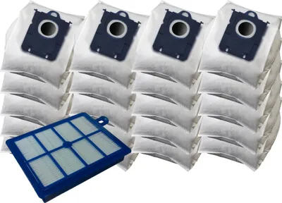 Produktbild von KOMA SB03PL - Zubehörsatz für Electrolux, AEG, Philips Staubsauger, 20 Staubsaugerbeutel, 1 Hepa-Filter