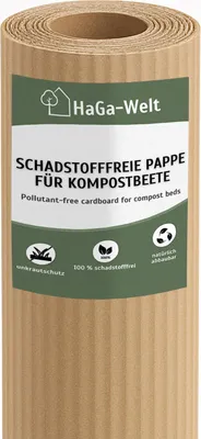 Produktbild von Schadstofffreie Pappe für Kompostbeete – 100 % kompostierbar, kein Unkraut mehr entfernen – 0,8 m