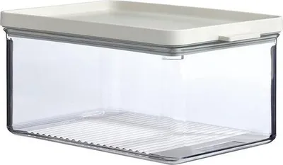 Image de Boîte pour réfrigérateur Omnia Käse Nordic blanc - Boîte de conservation pour fromage Cloche à fromage