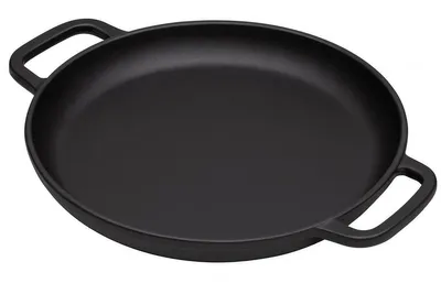 Gusseiserne BBQ-Pfanne Ø 34 cm x 4 cm – robustes Grillaccessoire