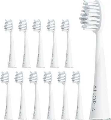 Produktbild von AILORIA SHINE BRIGHT - Extra Clean Ersatzbürstenköpfe 12er Set WEIß