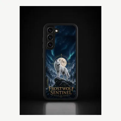 Productafbeelding van Samsung S23 Plus hoesje, telefoonhoesje, beschermhoesje met Frostwolf-motief – LUNØIR ©