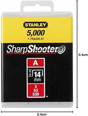 Produktbild von Stanley Klammern Typ A, 4 mm, 1000 Stück, Silber