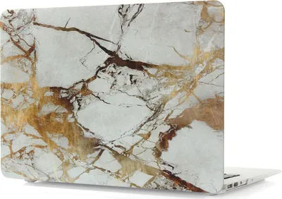 Produktbild von Mobigear Marble MacBook Pro 13 Zoll (2016-2023) Hardcase Hülle MacBook Case - Braun - Model A1706 / A1708 / A1989 / A2159 / A2289 / A2251 / A2338