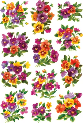 Produktbild von HERMA Sticker DECOR "Veilchengestecke" beglimmert 2 Blatt à 12 Sticker