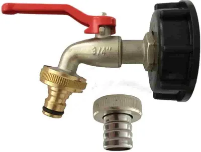 Image de raccord enfichable 3/4" IG IBC Container S60 + robinet 3/4
