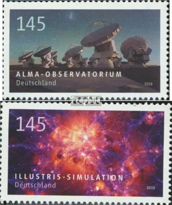 Produktbild von Briefmarken BRD (BR.Deutschland) 2018 Mi 3425-3426 (kompl.Ausg.) postfrisch Astrophysik