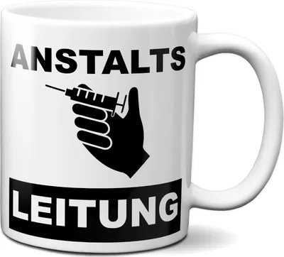 Produktbild von TassenKing Tasse mit Spruch Anstaltsleitung - Geschenk für Arbeitskollegen, Kollegin, Chef, Chefin Sprüche Tassen lustig