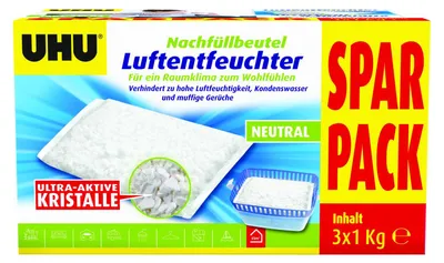 Produktbild von UHU Luftentfeuchter Nachfüll-Beutel 3x1000g