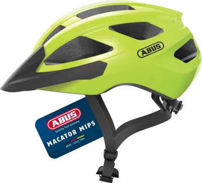 Zdjęcie produktu dla Kask szosowy ABUS Macator MIPS - kask rowerowy dla początkujących z daszkiem - odpowiedni dla kobiet i mężczyzn - żółty, rozmiar S (51-55 cm)