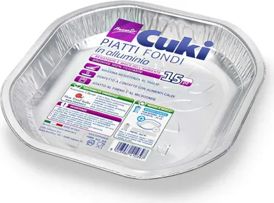 Produktbild von Cuki Suppenteller 19,8 x 19,8 cm aus Aluminium - 150 g