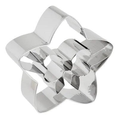 Produktbild von Birkmann Ausstechform Stern mit Schleife, Ausstecher, Plätzchenform, Keks, Plätzchen, Edelstahl, 6.5 cm, 189942