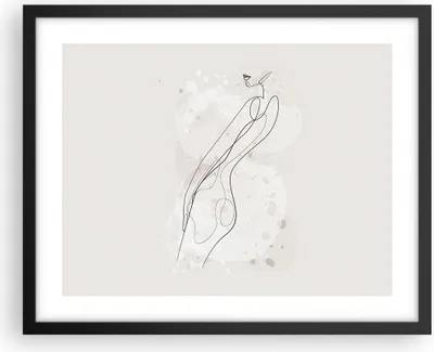Produktbild von Gerahmtes Poster - Schwarzer Rahmen - Minimalismus Körper Frauen - 50x40 cm - Wand Bild - Wanddeko - Wandbilder - Kunstposter - Wandposter - Bilderrahmen - Bilder - Kunstdruck - P2BAA50x40-4831