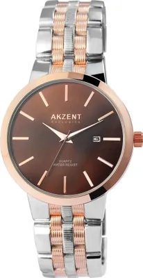 Produktbild von Akzent Exclusive Herrenarmbanduhr mit Metallband