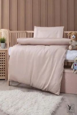 Produktbild von Famanu Kinderbettwäsche-Set 100 x 135 cm, 100% Baumwolle, beige