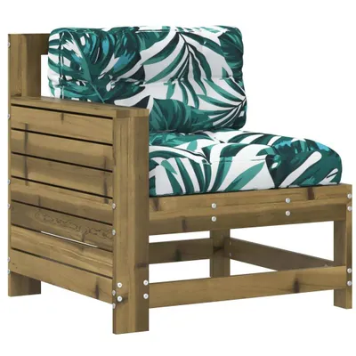 Produktbild von Gartensofa mit Armlehne Kissen Kiefernholz Imprägniert