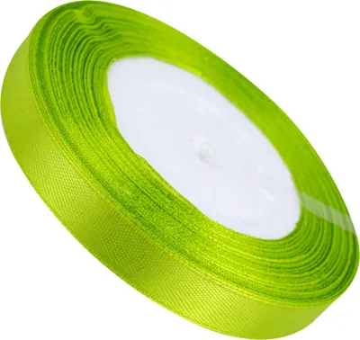 Produktbild von Satinband 12 mm - grüner Apfel - 32 lfm