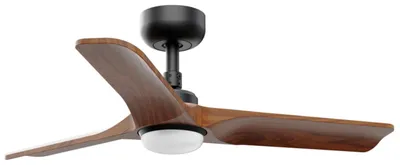 Immagine prodotto di Ventilatore da soffitto a risparmio energetico con luce LED e telecomando Heywood 90 cm Nero