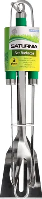 Produktbild von Grillzubehör-Set 3-teilig. (Spatel, Zange und Gabel) 34,5 cm.