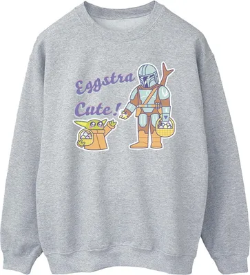 Produktbild von Star Wars - "The Mandalorian Eggstra Cute" Sweatshirt für Herren BI46744 (M) (Grau)