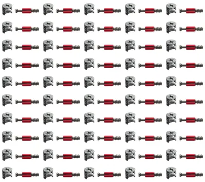 Produktbild von 50 Möbelverbinder - Sets für Möbelmontage - 50 Einschraubdübel + 50 x Exzenter 15 mm Schrankverbinder Korpusverbinder
