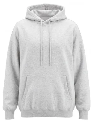 Produktbild von Damen Hoodie grau Größe M mit Kordelzug-Kapuze und Kängurutasche