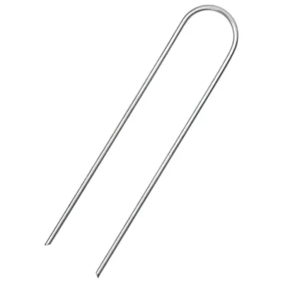 Produktbild von vidaXL Kotva do zeme 50 ks Tvar U 15x3,5 cm Pozinkovaná oceľ