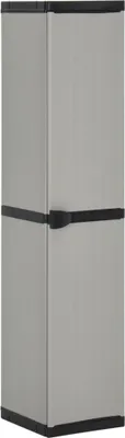 Produktbild von vidaXL vidaXL - Gartenschrank - mit - 3 - Einlegeböden - 34x40x168 - cm - grau - und - schwarz