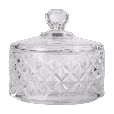 Produktbild von Zuckerdose aus Glas mit Deckel Ø 10,5 cm – Elegantes Zuckerbehältnis, Klassisches Design, Transparent & Spülmaschinenfest