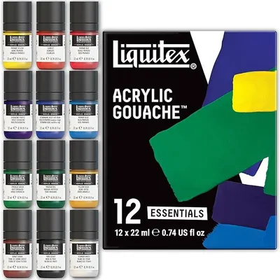 Imagen del producto de Set de témpera acrílica - 12 colores de 22 ml - Essentiels