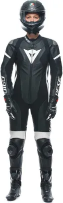 Image de Combinaison en cuir Dainese Grobnik 1 pièce pour femme, noir/noir/blanc, taille 50/EU44