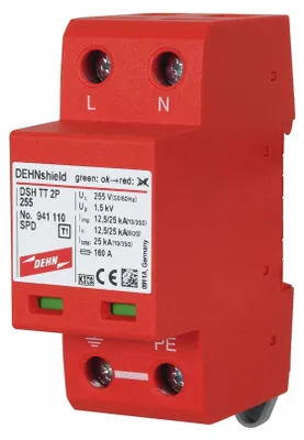 Obrázok produktu pre DEHN kombinované zvodiče TT/TN systémy DSH TT 2P 255
