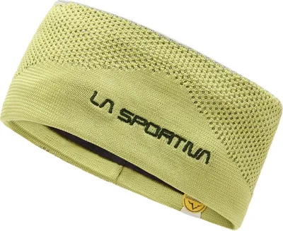 Stirnband in hellgrün von La Sportiva; aus atmungsaktivem Material; geeignet für sportliche Aktivitäten.