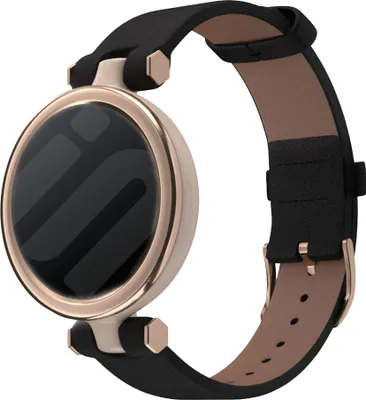 Produktbild von Strap-it Lederarmband - passend für Garmin Lily (schwarz)