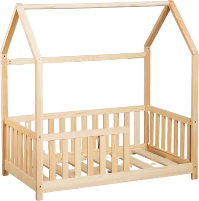 Obrázok produktu pre Detská posteľ Buxibo - drevená posteľ pre batoľatá - posteľ v domčeku - 70x120 cm