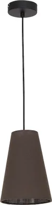 Produktbild von Pendelleuchte Modern "Tubles" Braun gewebter Stoff Metall Hängelampe Wohnzimmer Esszimmer Esstisch