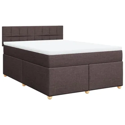 Produktbild von vidaXL Boxspringbett mit Matratze Dunkelbraun 140x200 cm Stoff