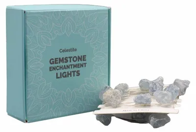 Imagen del producto de Luces de encantamiento de piedras preciosas - Celestita