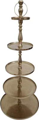 Produktbild von Etagere Brush 61 x 140 x 61 cm Aluminium Gold