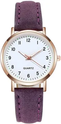 Produktbild von Damen Analog Quarzuhr mit Kunstlederarmband, Schlichte Business Klassische Casual Quarzuhr Leuchtende