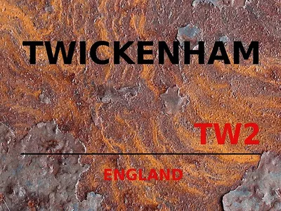 Produktbild von vianmo Holzschild 30x40 cm England Twickenham TW2